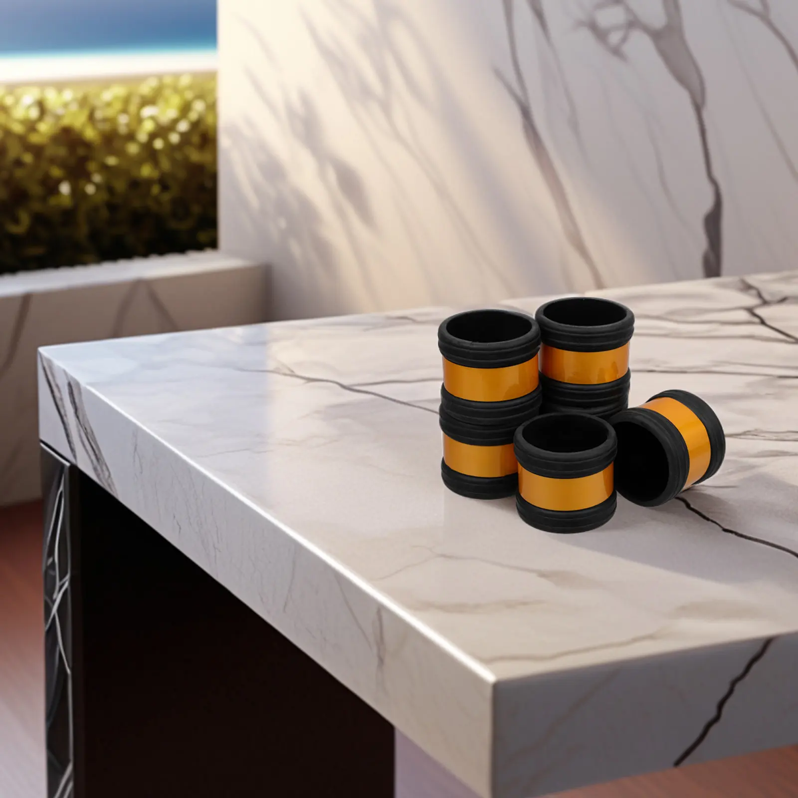 6 Pieces Rubber Scaffolding Pipe Covers Reflective Shelf Pipe Sheaths Durable Scaffold Repair Accessories Scaffolding Parts