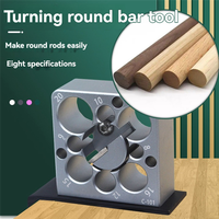 A26F-Adjustable 8-20Mm Milling Device Electric Drill Wooden Round Rod Planer Woodworking Tools 8 Holes Dowel Maker Jig Kit