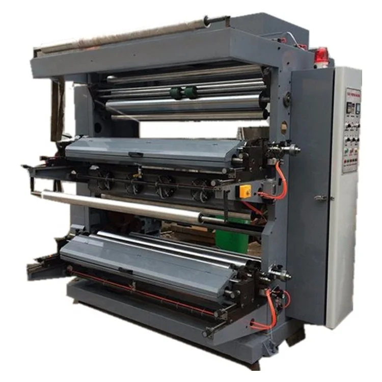 4-kleuren papier Pp geweven tas Flexografische printer Flexo-drukmachine