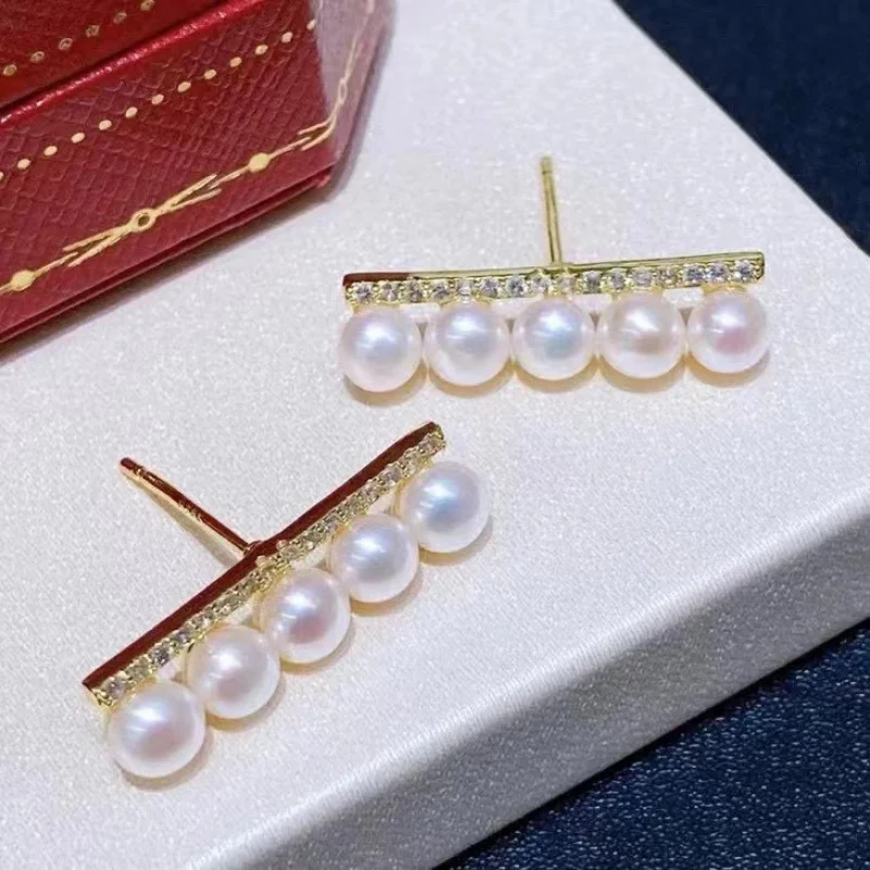 

Серьги-гвоздики из серебра S925 с натуральным пресноводным жемчугом