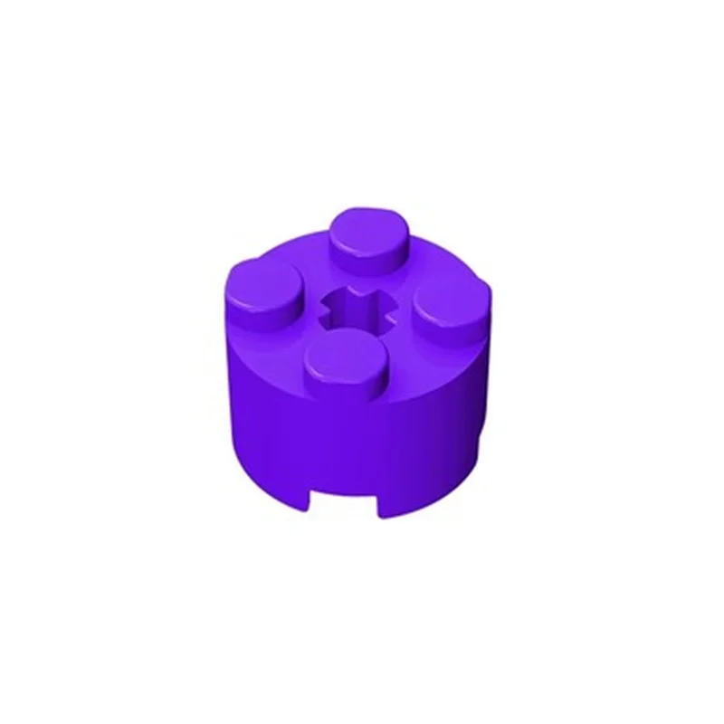 Building Blocks Bricks Thick Figures Block Cylinder Round 2 X 2 With Axle Hole Creative Size Compatible With 3941 6143