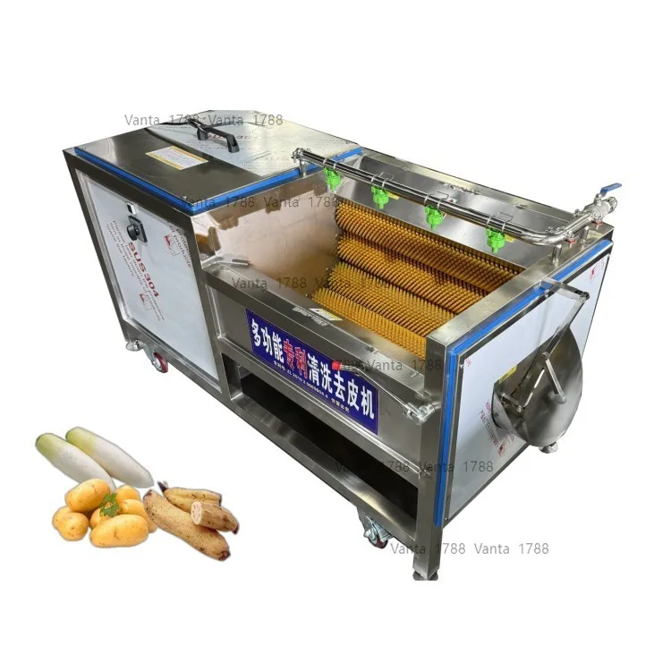 

Easy to Operate Automatic Industrial 500kg/h Potato hine Automatic Washer Brush Peeling hine Potato Peeling hine