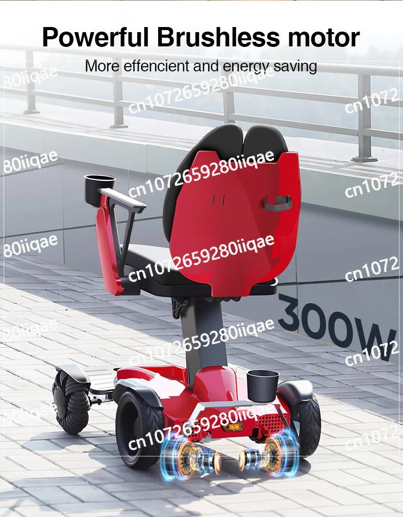 

Heavy-Duty Hospital-Grade Obstacle Climbing Wheelchair Scooter Brushless Motor Aluminum Portable Foldable Electric Wheelchair