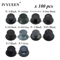 IVYUEEN 100 pz nero analogico Stick Cap per PlayStation 5 4 PS5 PS4 PS3 Controller pollice Grip Cover per XBOX 360 una serie X S