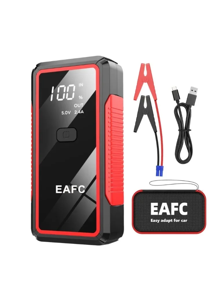 3000A/1000A Starthilfe-Powerbank für Autos – 12V-Batterie-Booster mit USB-Schnellladefunktion, 8-lagigem Sicherheitsschutz, 3-Modus-LED-Taschenlampe, für Benziner/Diesel-Fahrzeuge (Aufbewahrungstasche