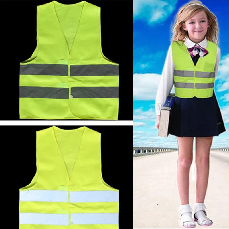 High Visibility Pupil Child Student Reflective Traffic Vest Scooter Kids Cycling Safety Vest Jacket Children Road Reflect Vests