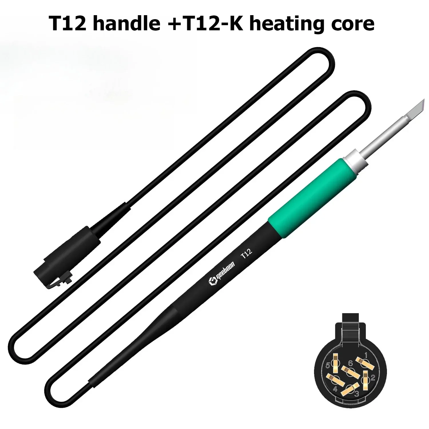 GEEBOON T210/T245/T12/T115 Soldering Handle, with 6-hole, for TC22/HC24 /TA305/HA310 Sation, NO COMPATIBEL WITH OTHER BRANDS