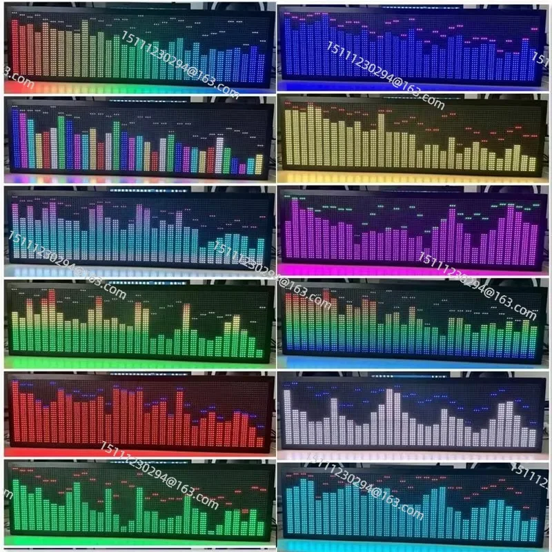 

Cabinet Professional Full-color Rack-Mount Music Spectrum Display RGB Level Rhythm Light