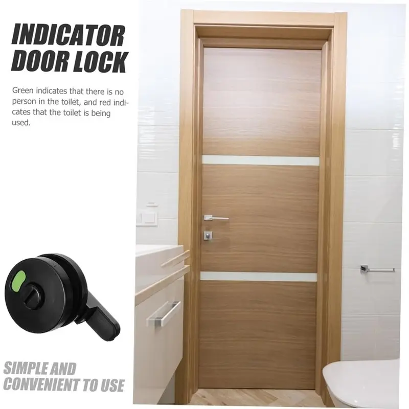 ABKY-Ideal For Offices And Schools-Restroom Door Lock-4-Piece Set Including Partition Lock With Indicator