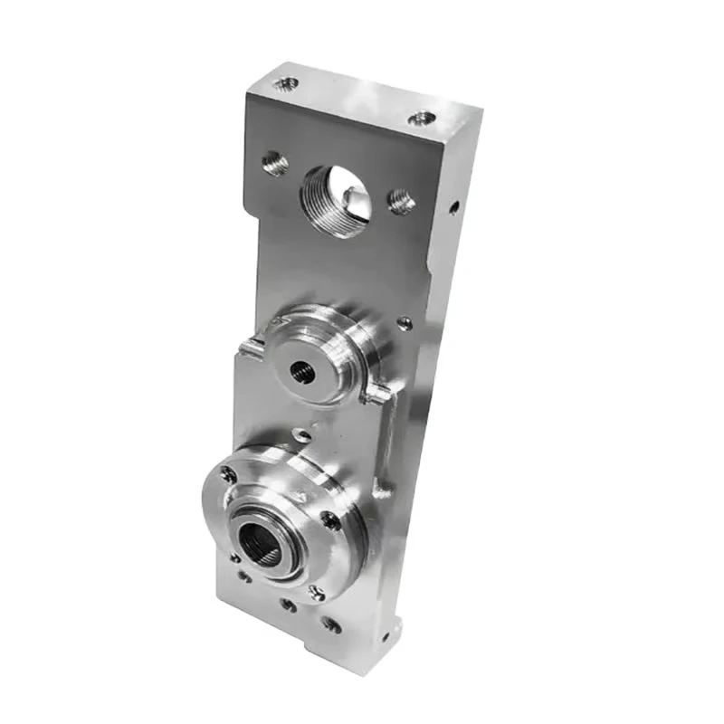 

Custom stainless steel / aluminum alloy precision CNC machined mechanical connector with threaded hole mechanical components