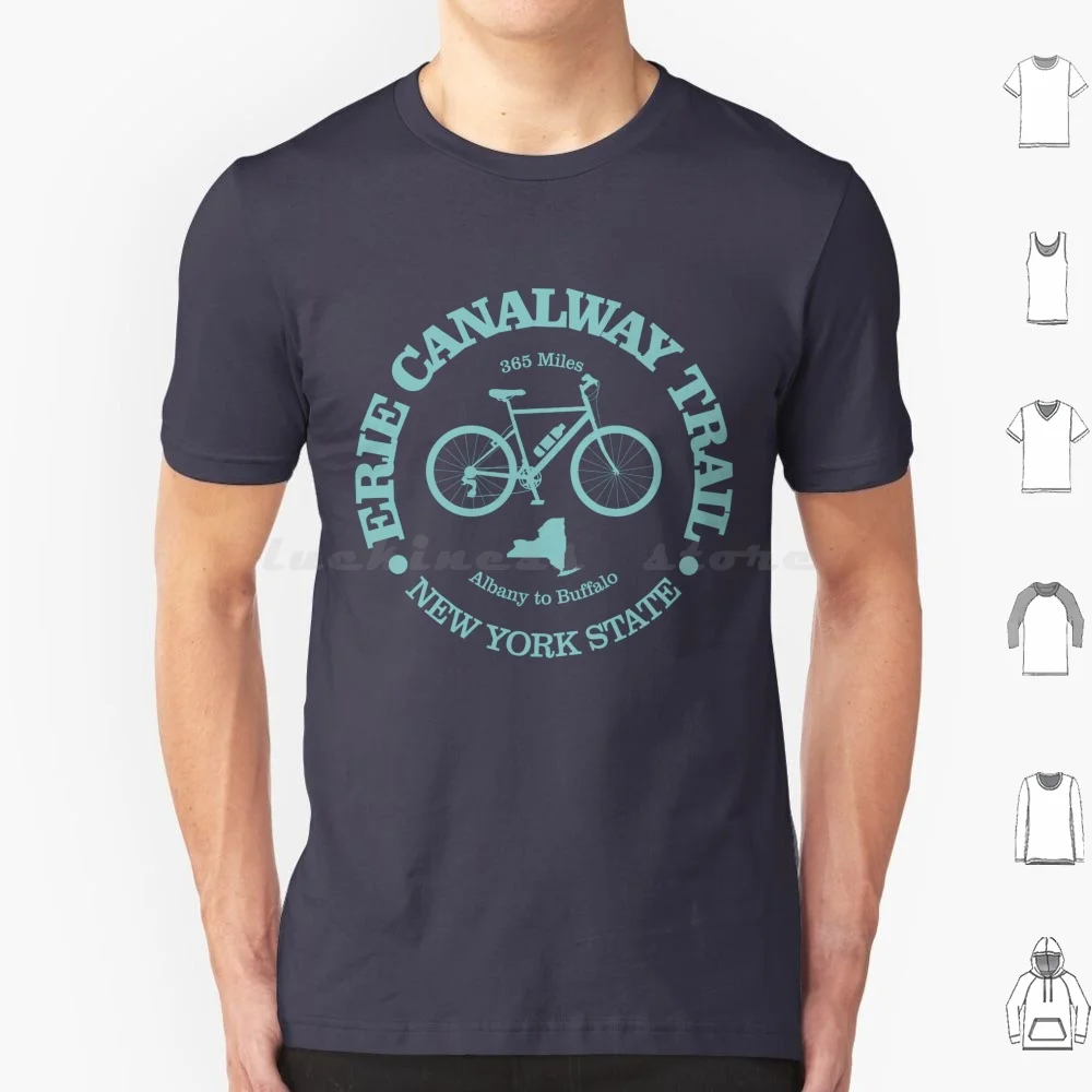 Erie Canalway Trail ( Cycling ) T Shirt 6xl Cotton Cool Tee Erie Canalway Trail Erie Canal Cycling New York Cycling Erie Canal