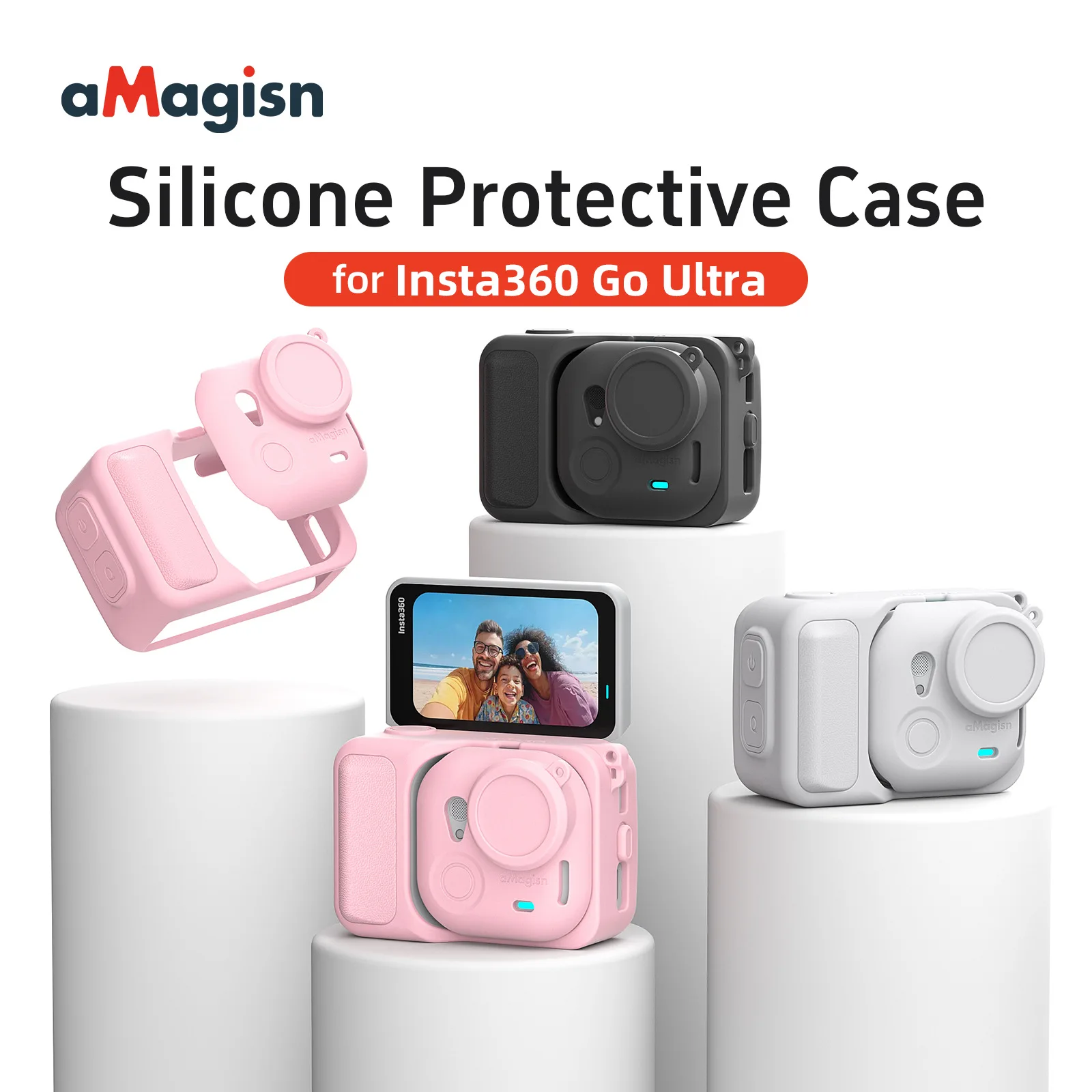 �y�Z�[�����zaMagisn �J�����V���R���ی�P�[�X Insta360 GO Ultra �p�A�_��ȑϏՌ����Ɗ���~�߃v���e�N�^�[�J�o�[�A�N�Z�T���[