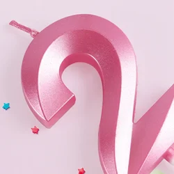 1Pcs Pink Green Happy Birthday Number Cake Candles 0 1 2 3 4 5 6 7 8 9 Cake Topper Kids Girls Boys Bar Baby Party Supplies Decor