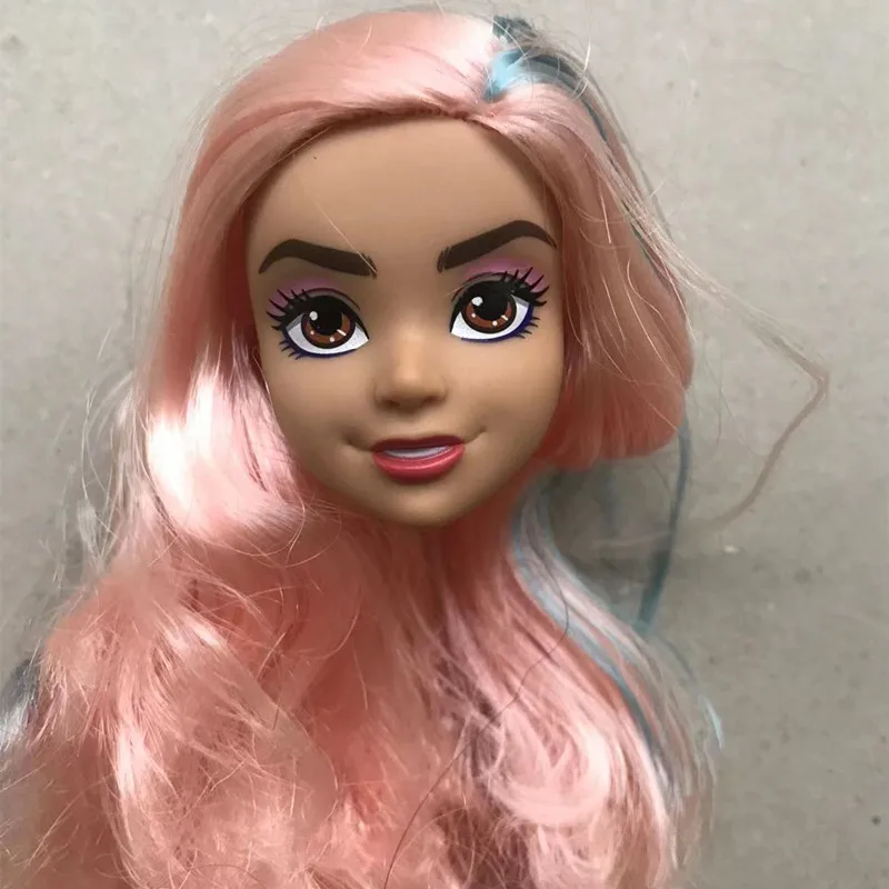 Original Rare Face Princess Girl Doll Head Belle Elsa Anna Mermaid Tiana Doll Parts Girl Collection Gift Toys Doll Accessories