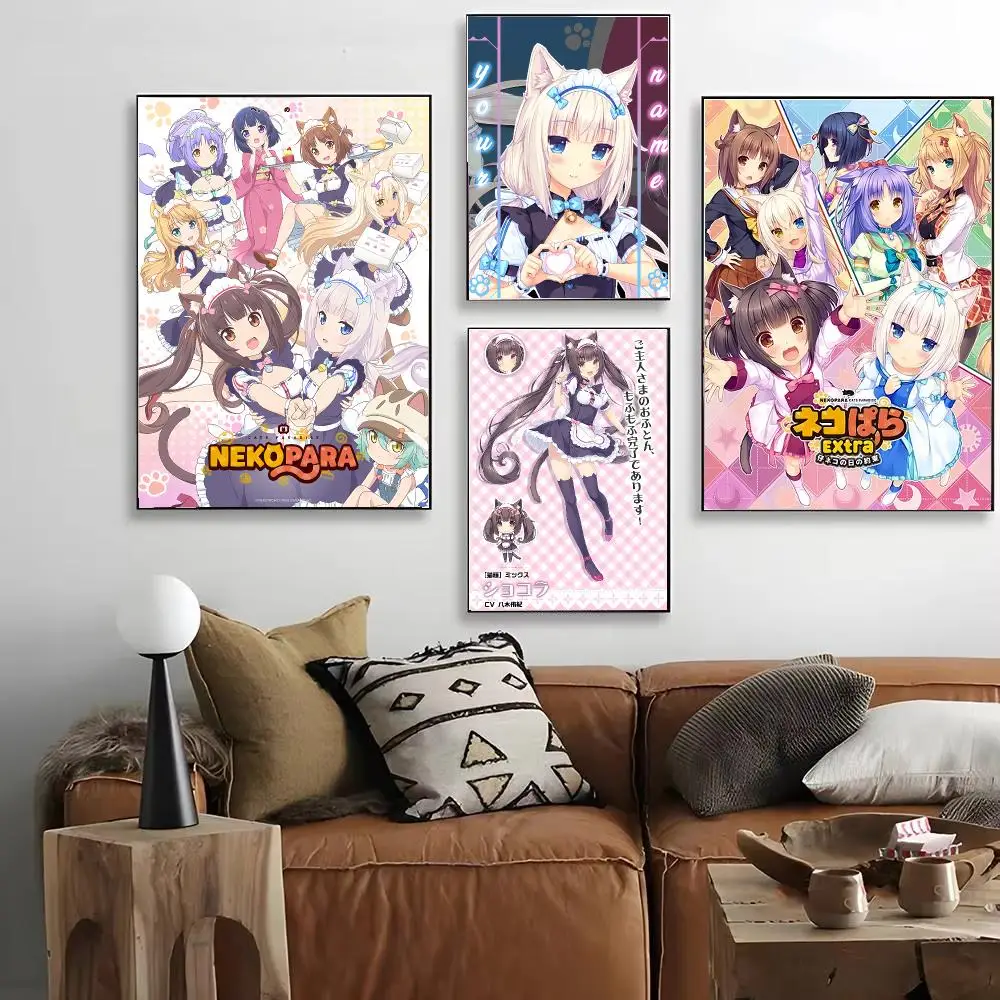 Game Nekopara Poster HD Art Decorative Wall Art Waterproof Home Décor for Living Room Bedroom Café Stylish Gift