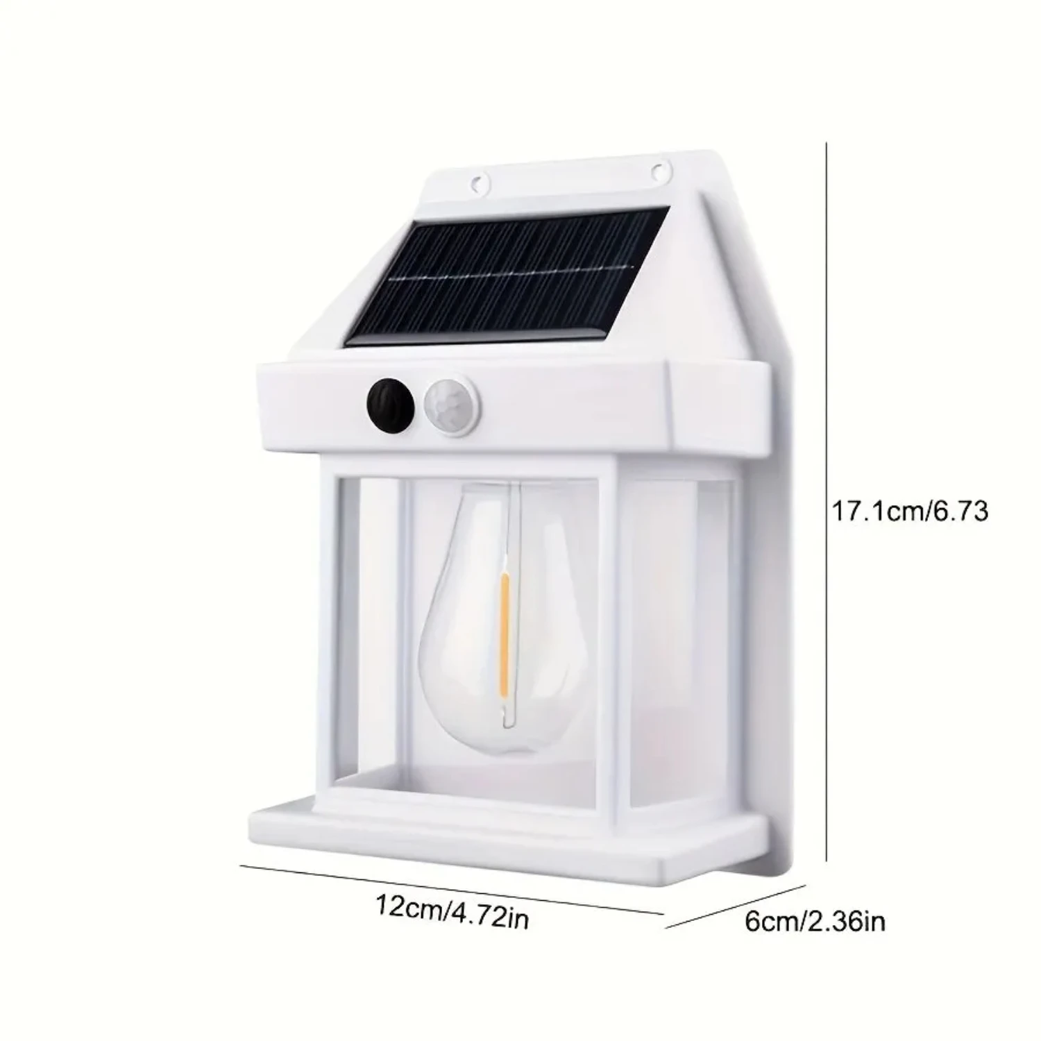 Solar Waterproof Tungsten Filament Outdoor Night Light with Intelligent Induction Wall Lamp for Villa Garden Courtyard Lighting 