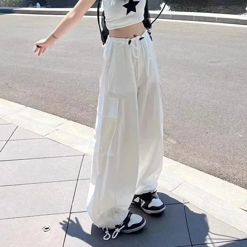 Spring Summer Korean Women's Pants Street Loose Streetwear Harajuku Straight Overalls Pants Y2k Pants Sweatpants Joggers Women