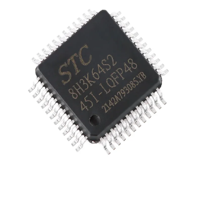 5/20/50/100 Stuks Stc8 Stc8h3k64 Stc8h3k64s2 STC8H3K64S2-45I-LQFP48 1T 8051 Microprocessor Microcontroller Mcu Ic Chip