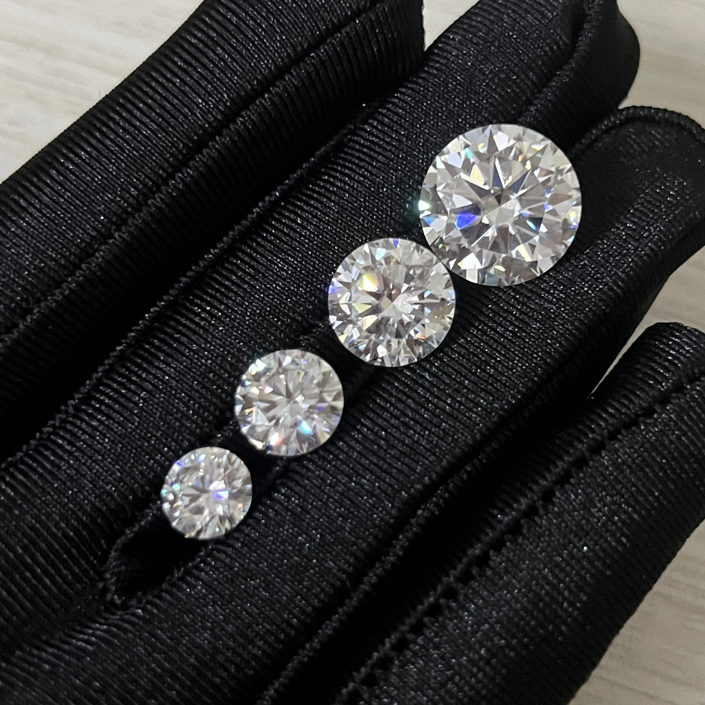 

Moissanite Round 5MM To 14MM White D Moissanite Diamond Synthetic Gemstone