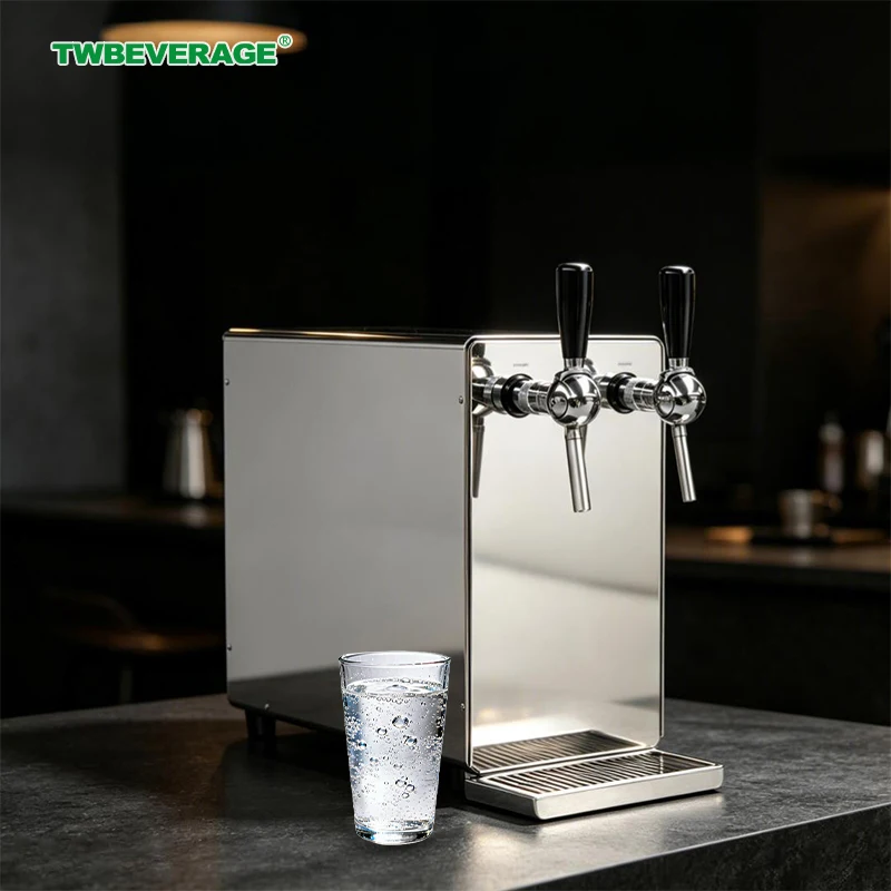 Polished Stainless-steel Durable Stable Cooling Machine Sparkling Soda Water Manual Dispenser For Office Cafe Desktop