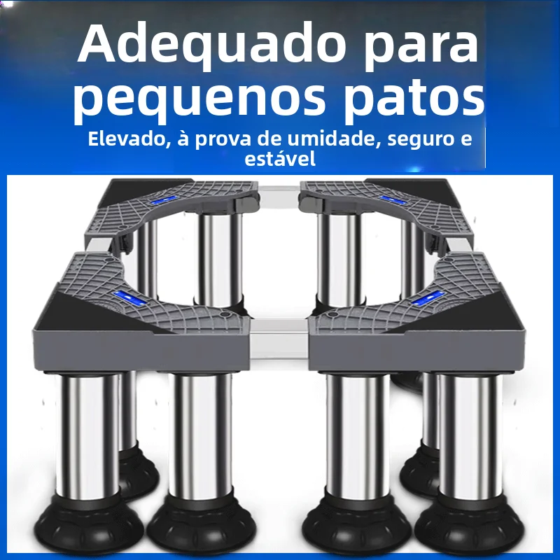 base-per-lavatrice-in-acciaio-inossidabile-supporto-regolabile-per-frigorifero-a-tamburo-modello-small-swan-special-high-rise