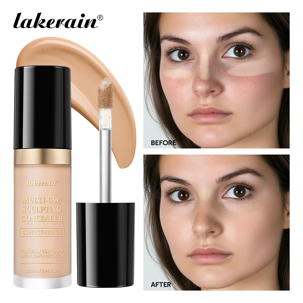 Lakerain corrector multiusos de 5 colores acabado natural ilumina el tono de la piel cubrir las ojeras corrector líquido