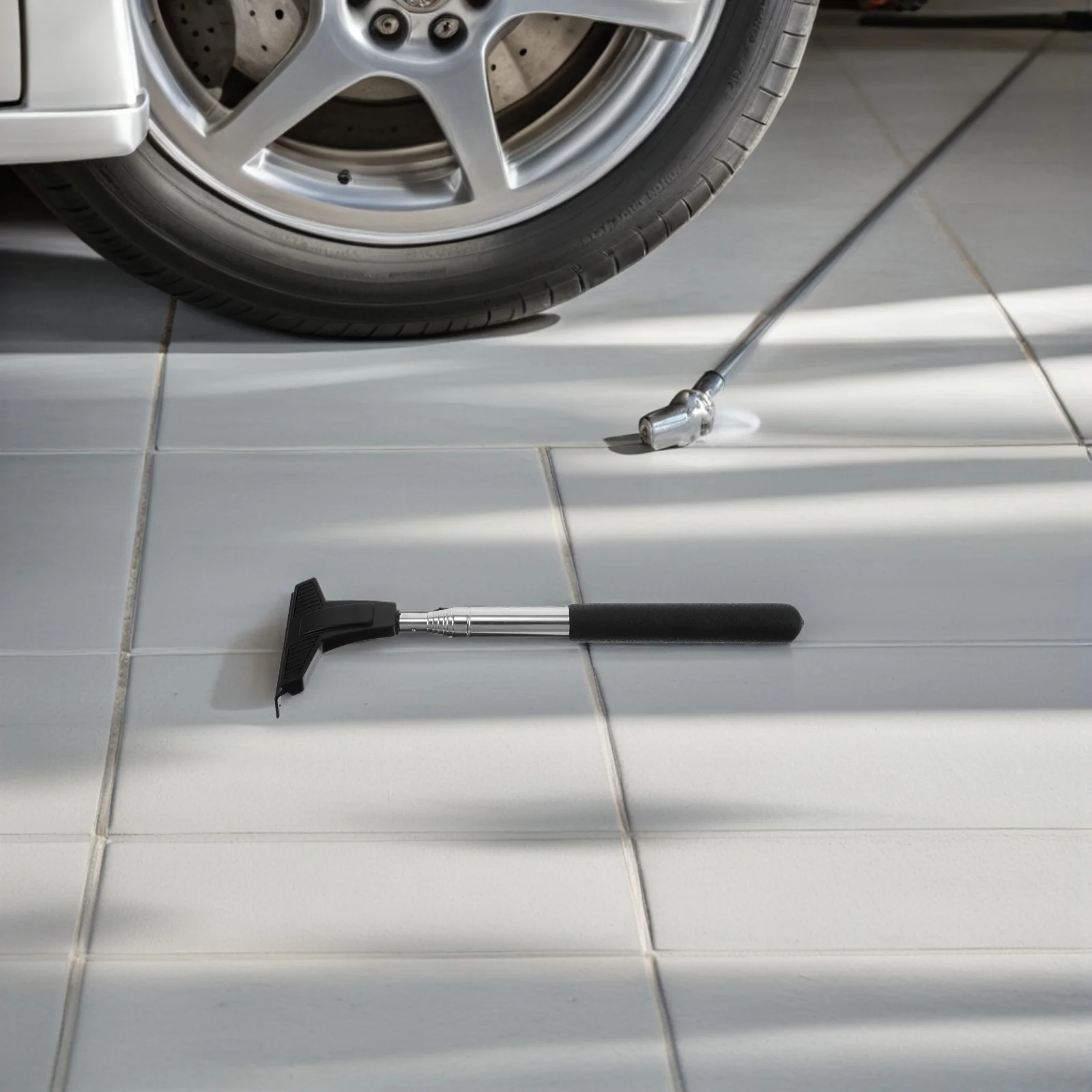 

1set Multifunctional Car Wiper Stainless Steel Squeegee Telescopic Powerful Water Scraping Efficient Cleaning Durable Material