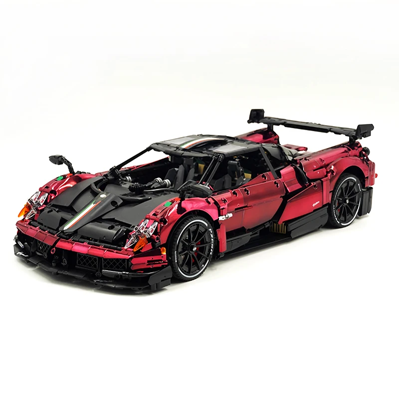 Custom 142670 High-Tech Wine Red Sprots Vechiel Huayra 13182 Model Building Blocks DIY Puzzle Toys Assembly Chrismas Gifts Kids