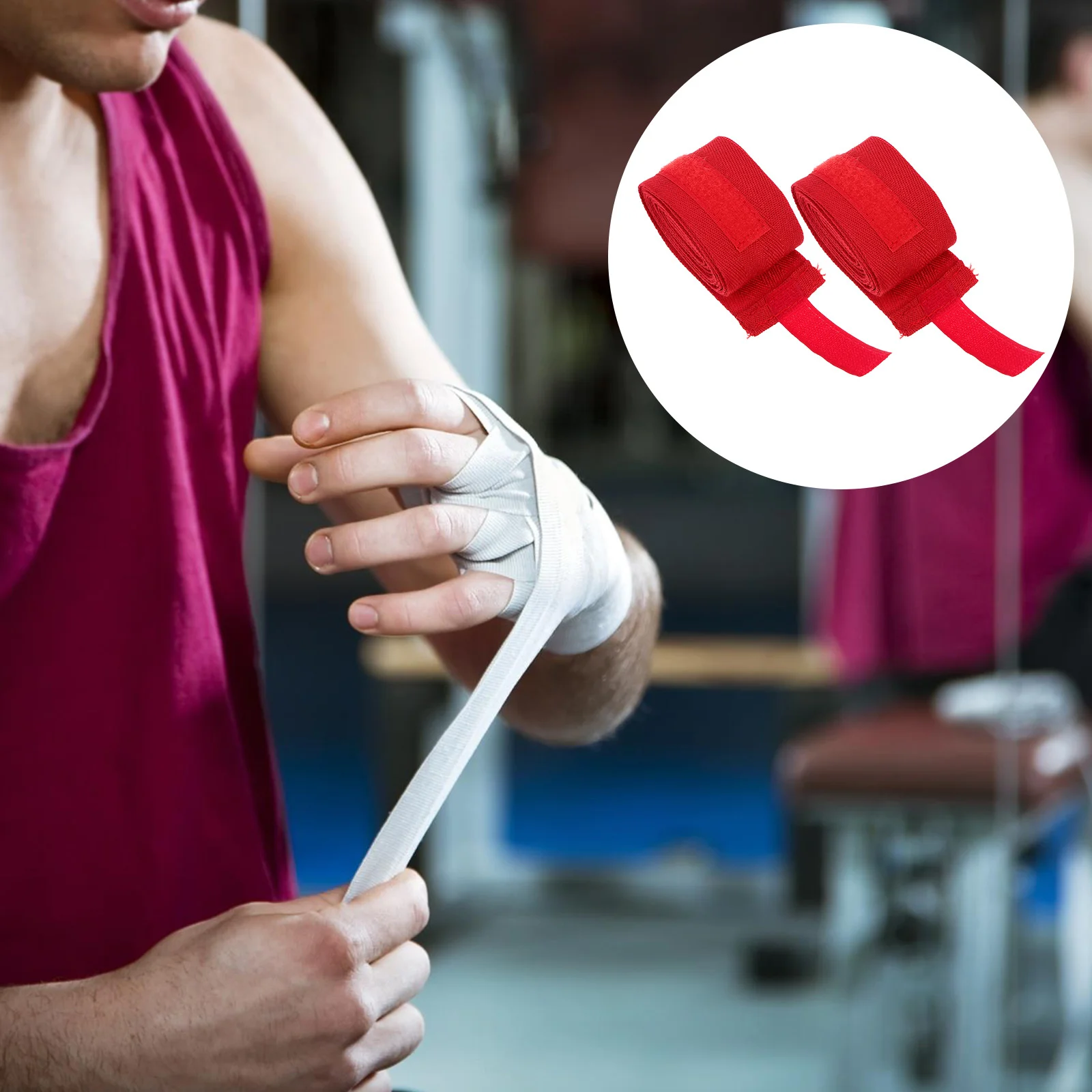 

2Pairs High Elastic Boxing Hand Wraps Cotton Wrist Support Kickboxing Hand Guard Straps Boxing Sports Wrist Brace