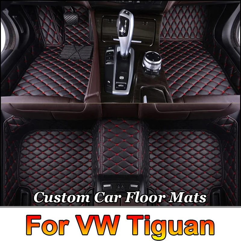 

WYM Car Floor Mats For Volkswagen VW Tiguan 2017 2018 2019 2020 2021 2022 Car Trunk Mat Auto Foot Pads interior accessories