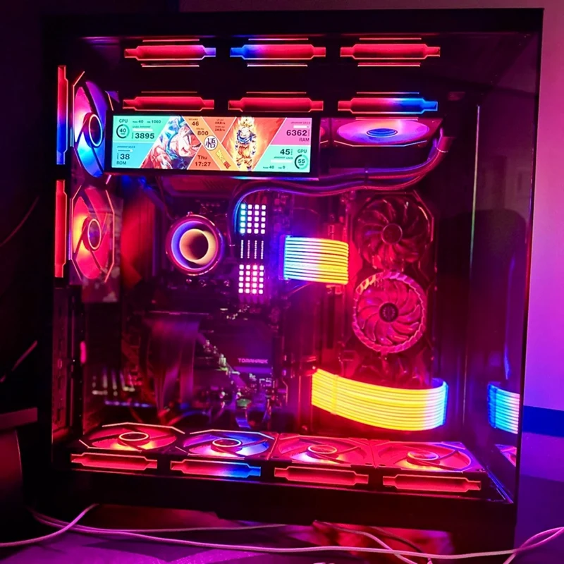 Monitor temperatura computer ELEC-8,8 pollici (sottile dinamico supportato), monitor FPS dati CPU RAM HDD con schermo secondario IPS tipo C