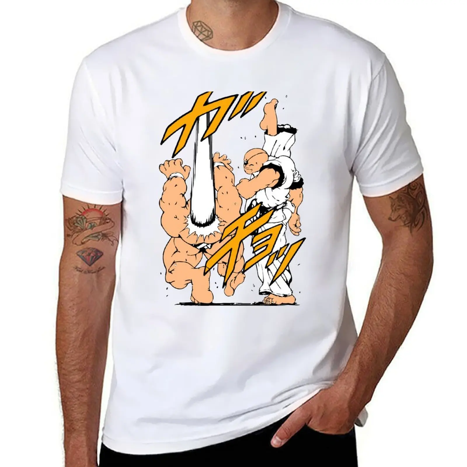 Camiseta Doppo Orochi Vs Taketsurugi, camisetas para hombre, camisetas ajustadas, Camiseta 100% de algodón