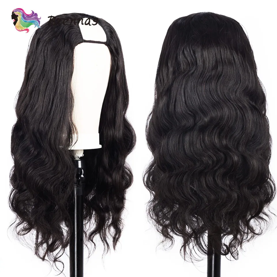 U Part Body Wave Human Hair Wig 14-24inch Density180 No Leave Out Upgrade V Part Body Wave Glueless Wig Human Hair Ready To Wear