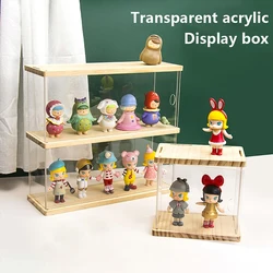 1pc Figure Doll Display Box DIY Storage Box Small Model Transparent Showcase Dust-Proof Protection Case Organizer Display Rack