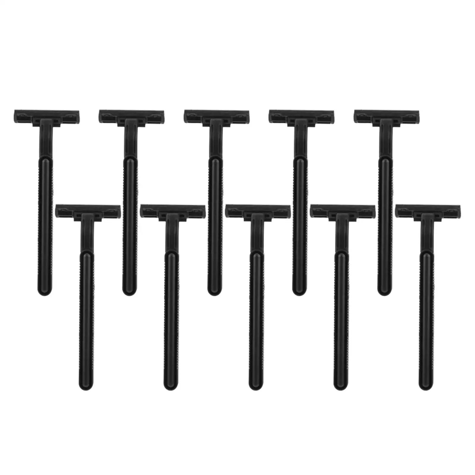 10Pcs Disposable Shaver Long Non Slip Handle Beard Shaver Shaving for Barber