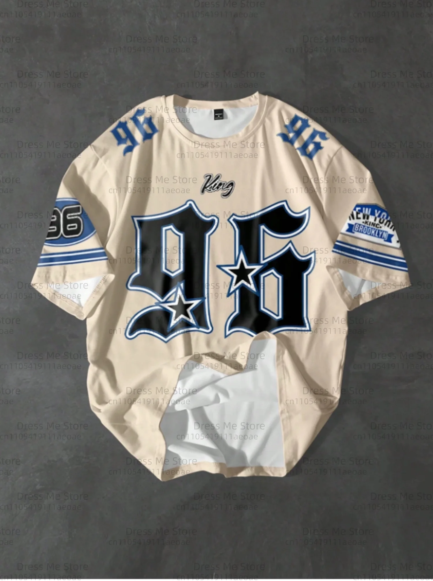 الملك رقم 96 الرجال الاطفال الخريف تي شيرتات قصيرة الاكمام الرجال حجم كبير كرة القدم تي شيرت ملابس رياضية في الهواء الطلق الجولة الرقبة تي شيرت الرجال الملابس #4