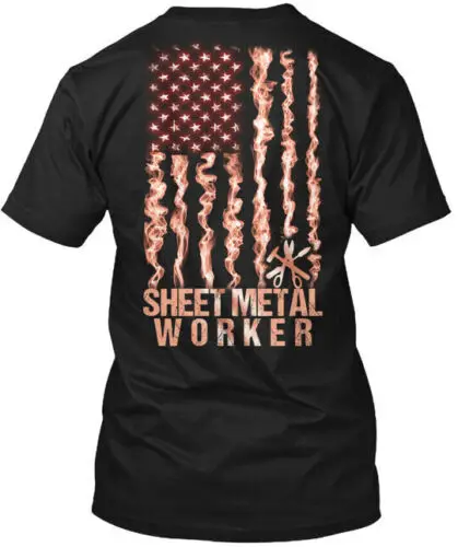 

Proud Sheet metals Worker Tee T-Shirt Made in the USA Size S to 5XL