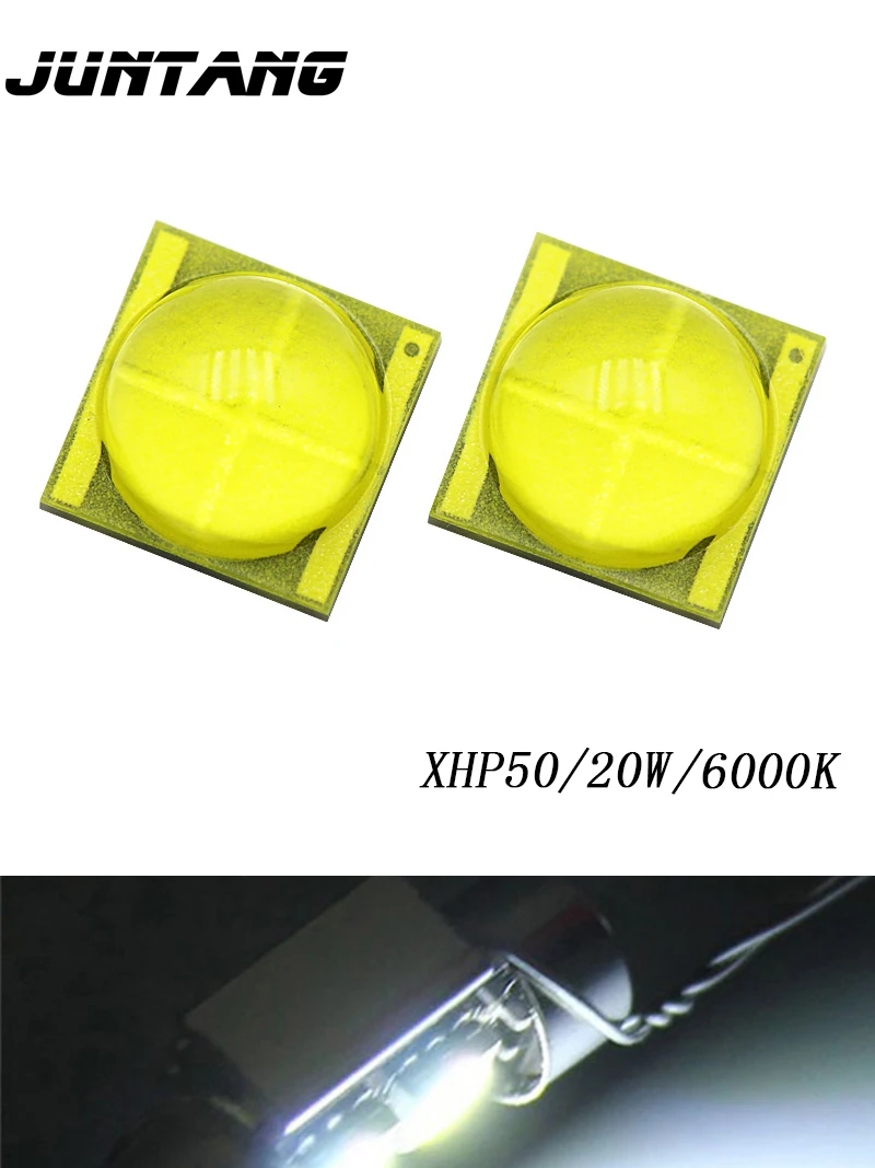Koraliki XHP50 o dużej mocy 20 W białe światło 120 stopni kąt luminancji 3 V/6 V koraliki do latarki — zdjęcie 2