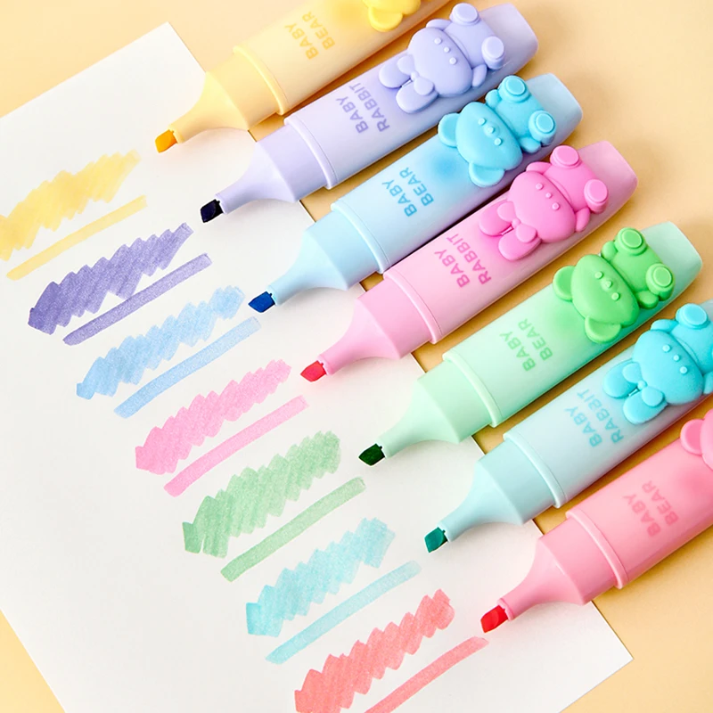 3er-Pack Kreatives Textmarker-Set - Mehrfarbige Studienmarker, Schlüsselnoteizen & Journalwerkzeuge, Bürobedarf für Studenten