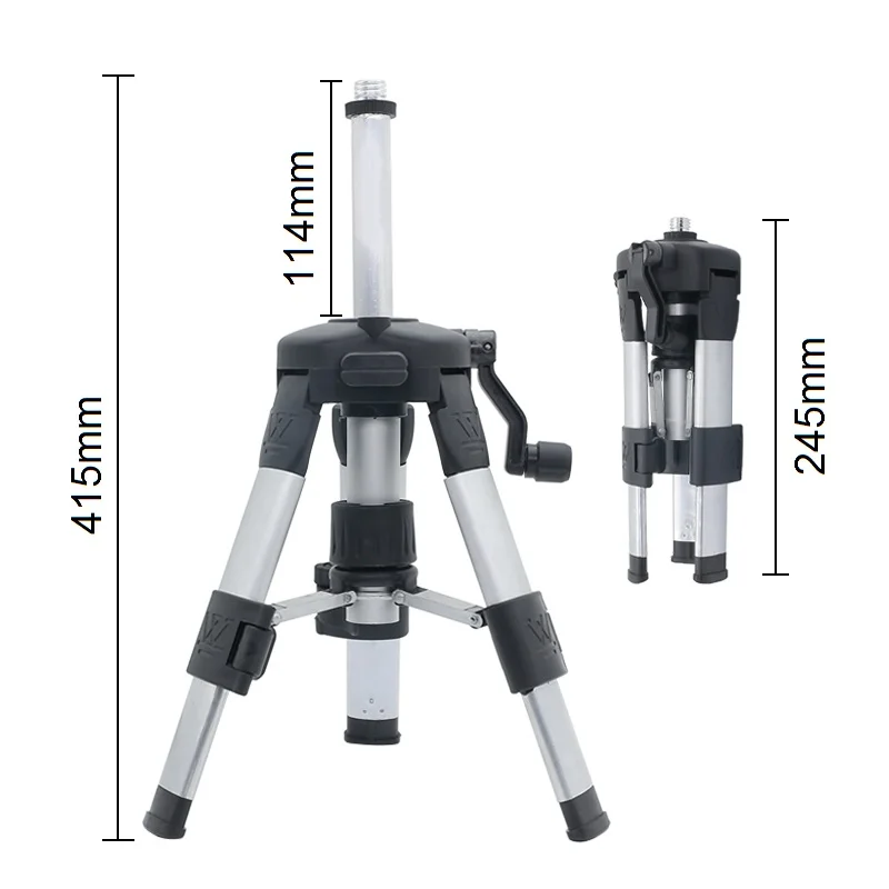 Imagem -04 - Tripé de Metal Ajustável em Altura para Nível Laser Polegada Rosca de Montagem Suporte de Liga de Alumínio Acessórios Laser 2441cm