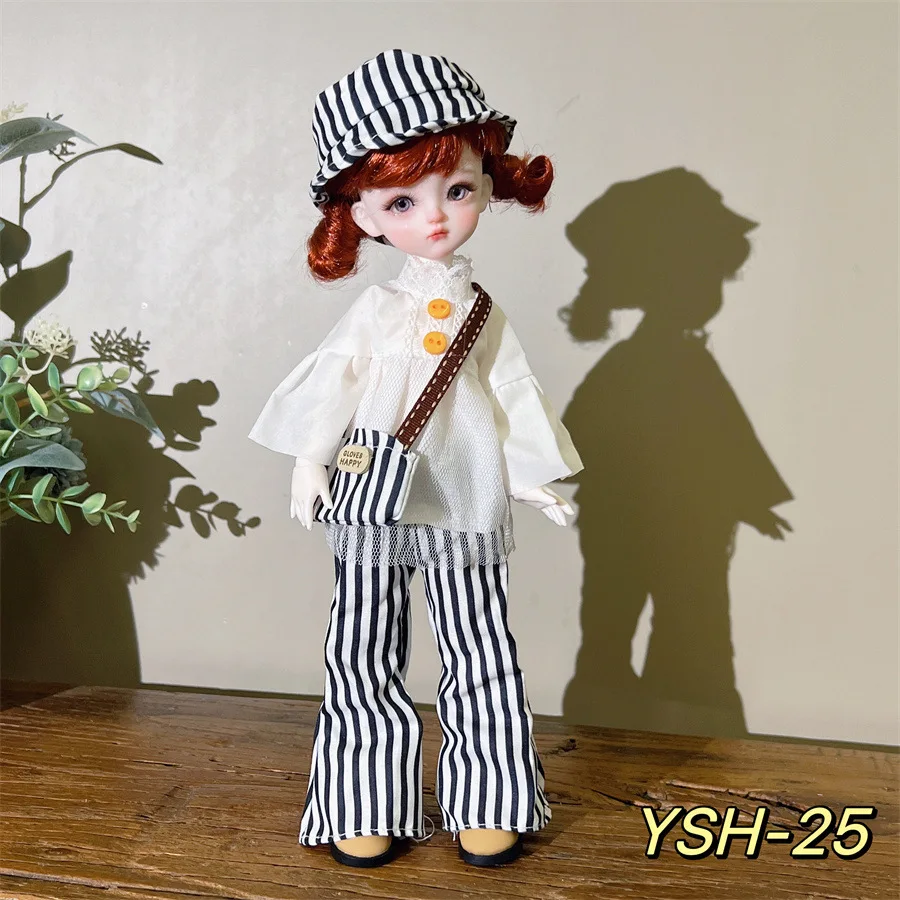 Vêtements habillés de poupée BJD 6 Points, 30 Cm, vêtements de poupée rétro Hanfu, mode, vêtements de décoration de poupée assortis