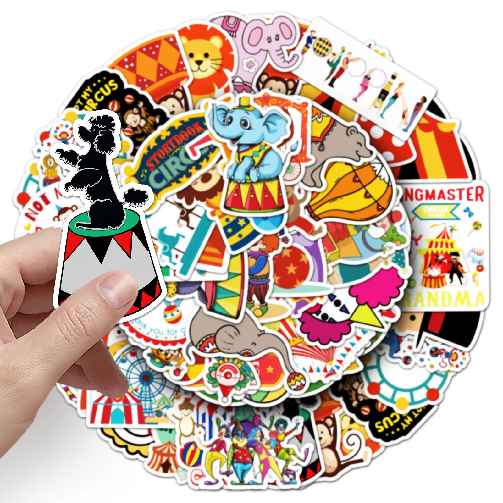

10/50PCS Circus Creative Trends Graffiti Stickers Exquisite DIY Toys Secret for Bottle Scrapbook Travel Bag Aesthetic Decals ﻿