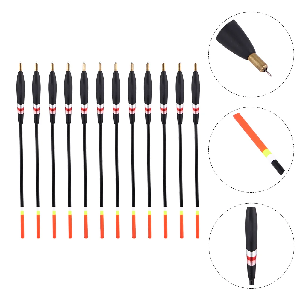 

12 Pcs Fishing Floats Drift Sea Angling Buoy Bal Fir Practical Pole Wood Superior Buoyancy Sensitivity Unique