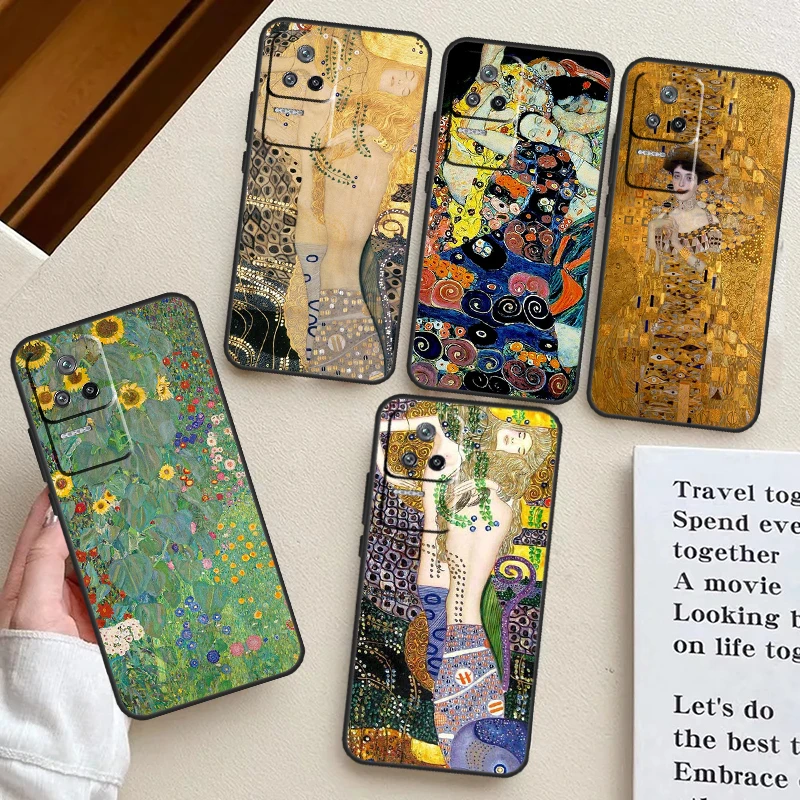 Gustav Klimt Art Case For POCO X6 Pro X3 X5 F5 M6 Pro F3 M5s Cover For Xiaomi 13T Pro 14 11T 12T 12 13 Lite