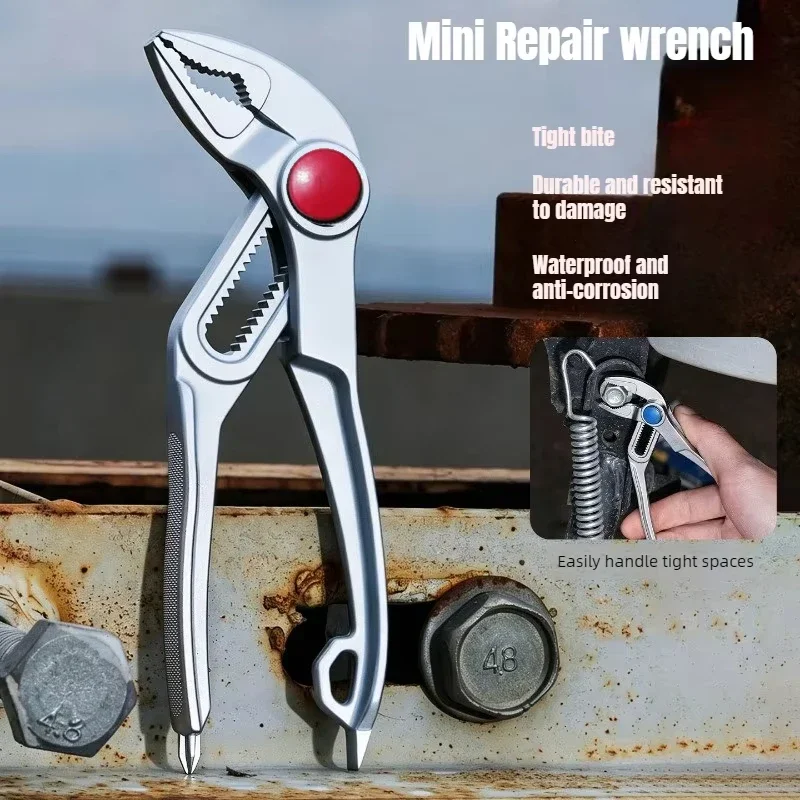 4 Zoll Verstellbare Tragbare Wasserpumpenzange Mini Multifunktionale Rohrzange Industriequalität Hohe Härte Handwerkzeug