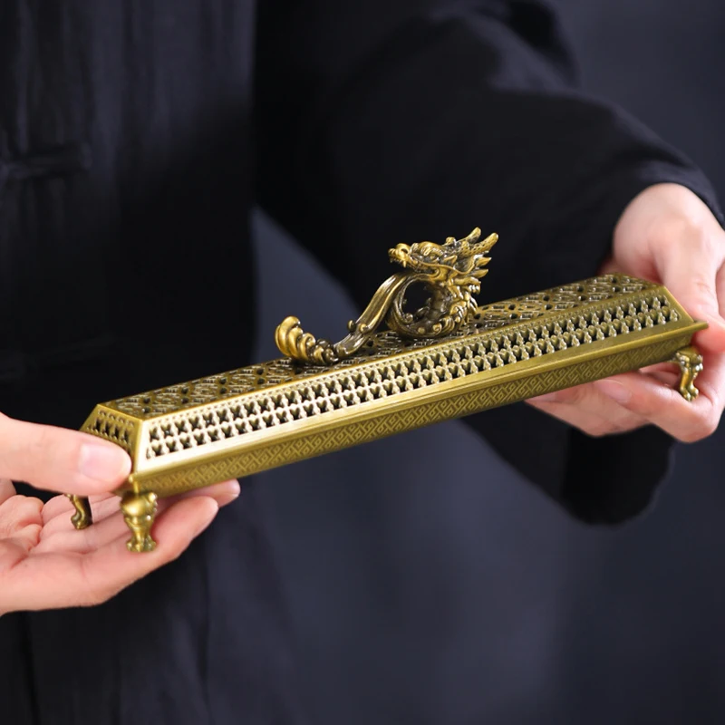 YXY Xianglong Spits Beads Incense Burner Metal 2023 Dragon Copper Alloy Incense Holder for 21cm Incense Sticks Zen Home Decor