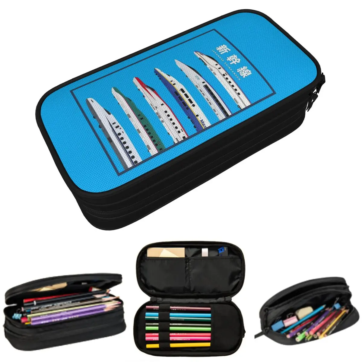 

Japanese Shinkansen Bullet Trains Pencil Cases Large Storage Pen Bags Pen Box Pencil Pouch For Boys Girls Students Stationery