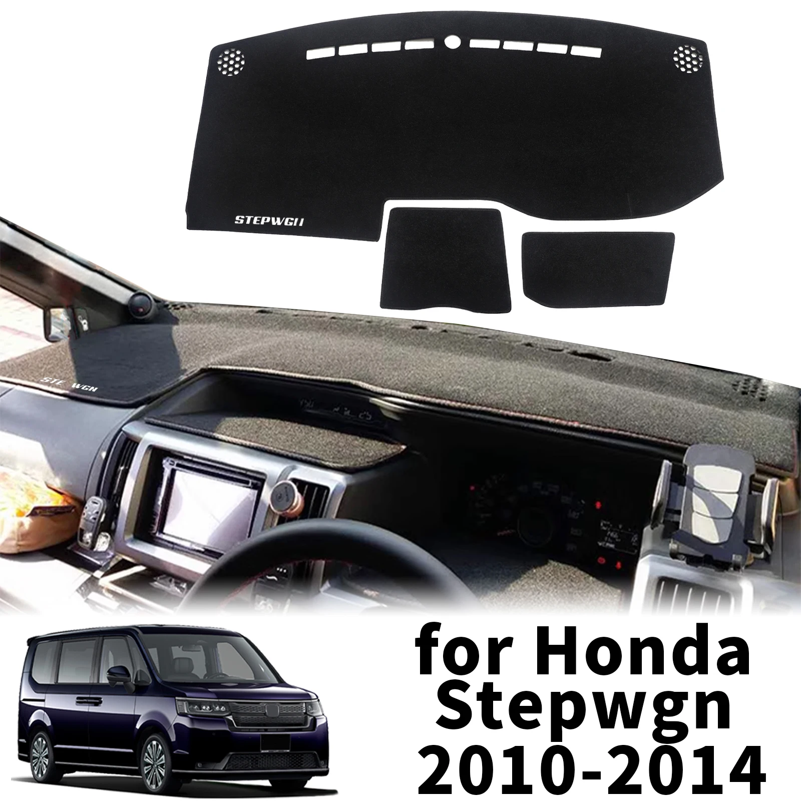 

fit for Honda Stepwgn Step Wagon G4 2010-2014 RHD Car Dashmat Dashboard Cover Pad Protective Carpet Accessories DashMat Sunshade