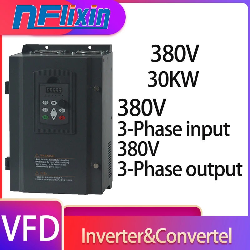 

VFD Inverter 15/18.5/22/30kw Frequency Inverter 3P 380V Output Frequency Converter Variable Frequency Drive