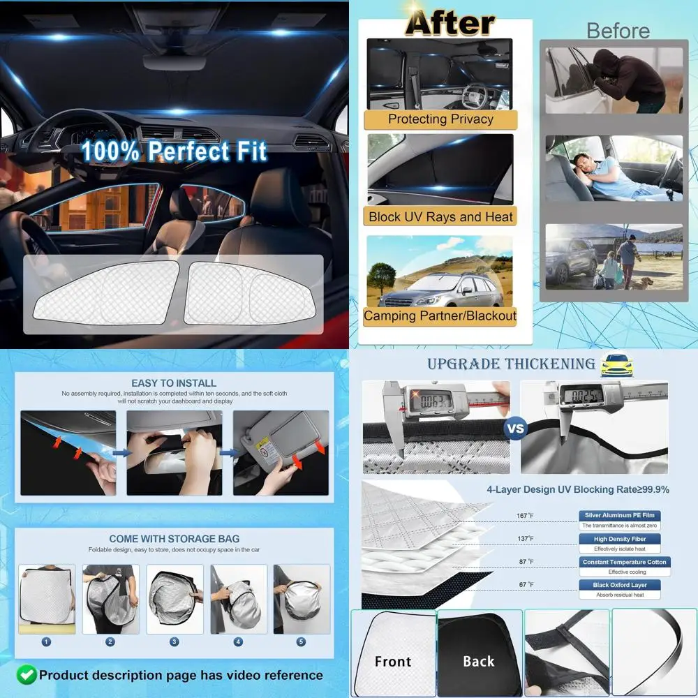 

Солнцезащитные козырьки на все окна для Camry 2025-2026, чехлы на окна автомобиля с УФ-блоком, затемнение конфиденциальности для кемпинга на открытом воздухе